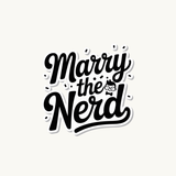 "Marry the Nerd" Sticker | Bookish Romance Vinyl Decal by The Sticker Era