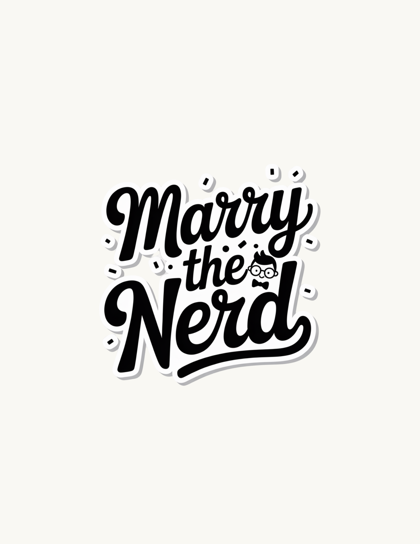 "Marry the Nerd" Sticker | Bookish Romance Vinyl Decal