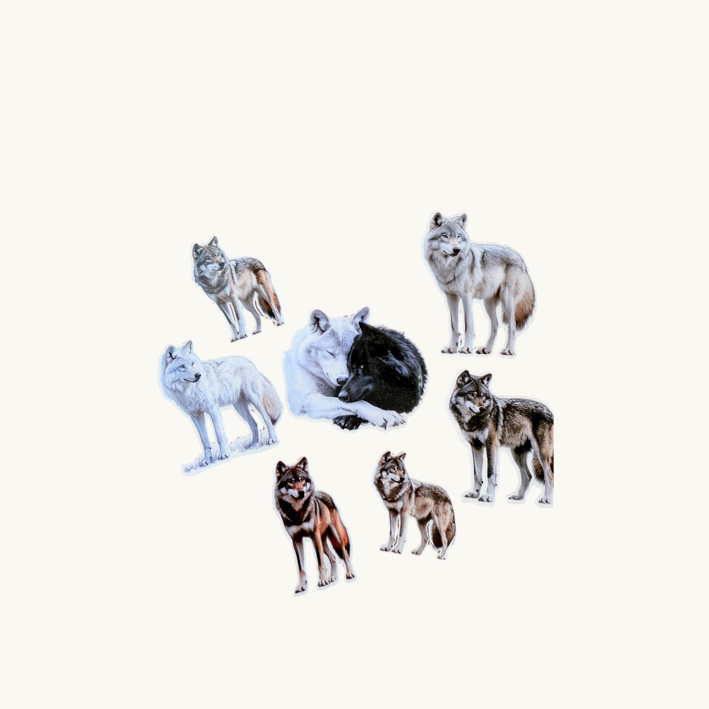 Wolf Sticker Pack | Realistic Wolf Art Vinyl Decals