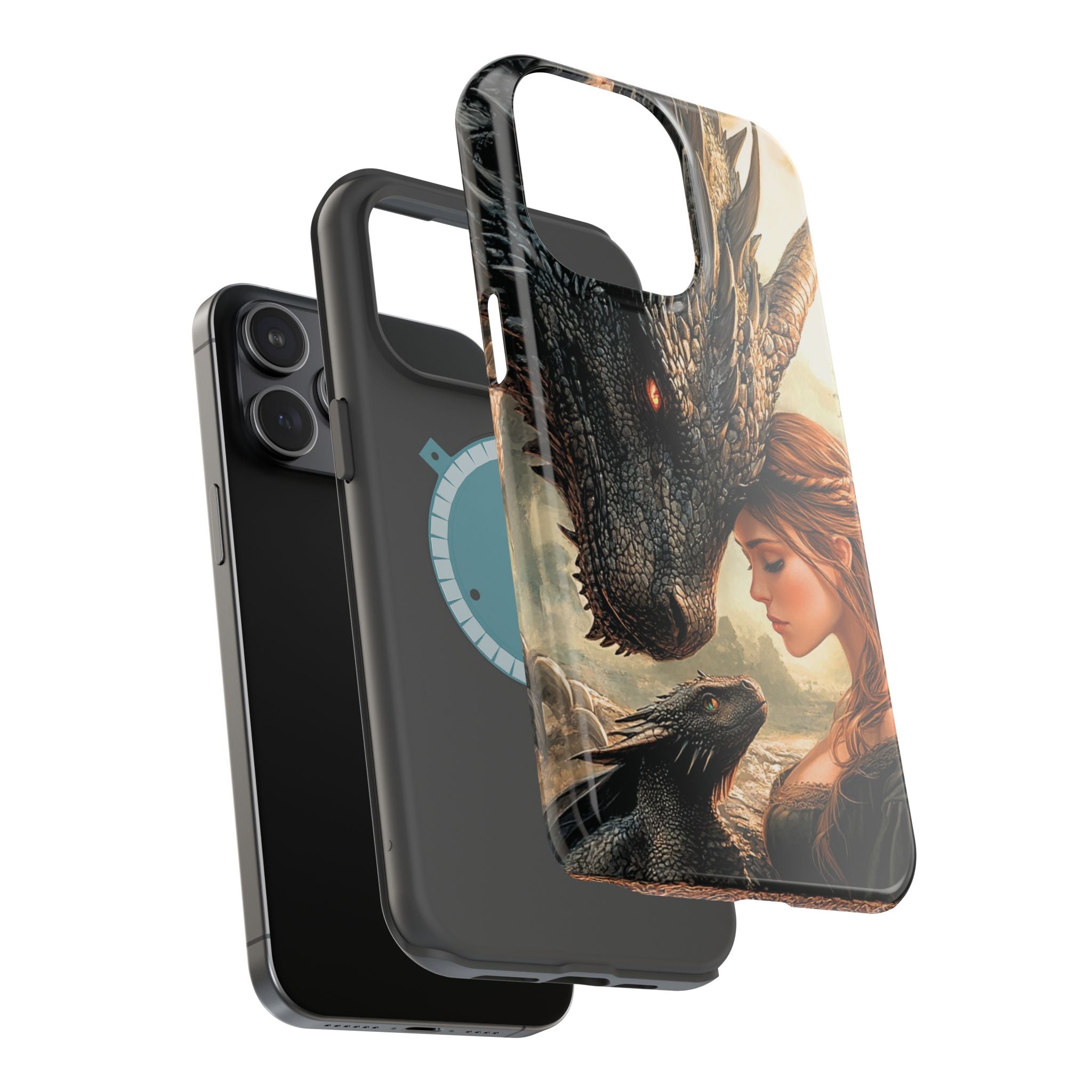 Dragon Romantasy Phone Case – MagSafe Compatible Tough Case, Bookish Fantasy Reader Gift for iPhone & Galaxy by The Sticker Era