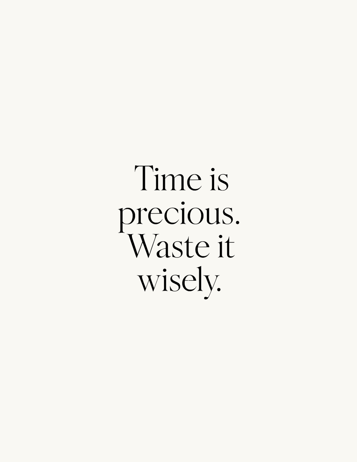 "Time Is Precious" Sticker | Minimalist Quote Vinyl Decal