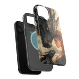 Dragon Romantasy Phone Case – MagSafe Compatible Tough Case, Bookish Fantasy Reader Gift for iPhone & Galaxy by The Sticker Era