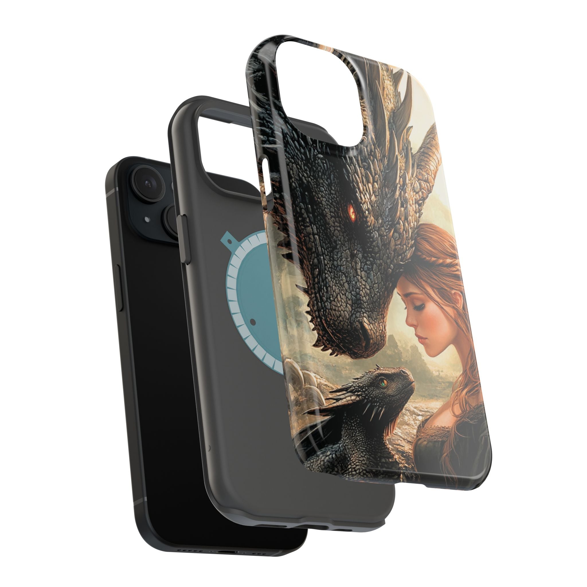 Dragon Romantasy Phone Case – MagSafe Compatible Tough Case, Bookish Fantasy Reader Gift for iPhone & Galaxy by The Sticker Era