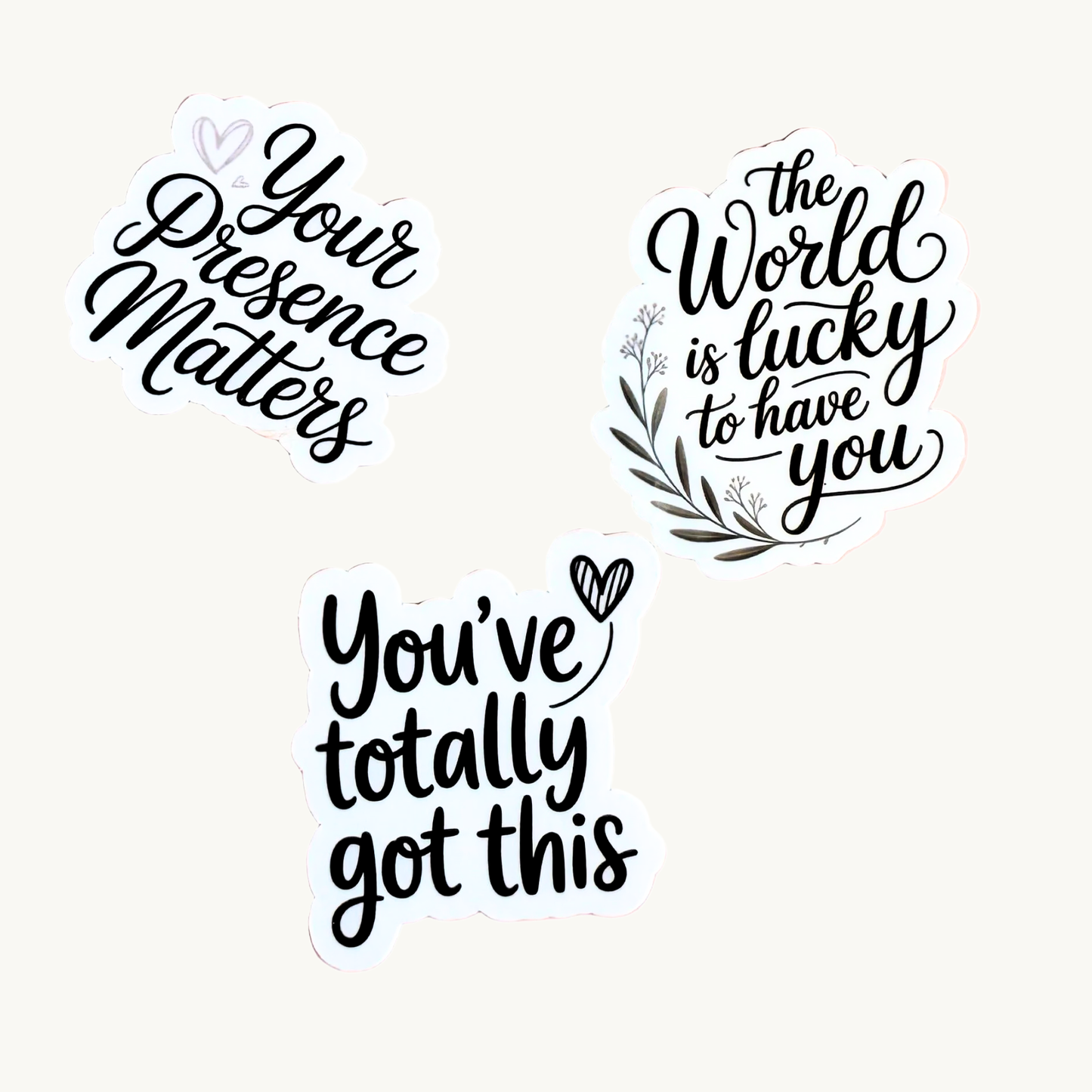 "You Got This" Motivational Sticker Set | Positive Affirmation Vinyl Decal Bundle