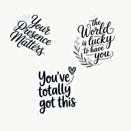 "You Got This" Motivational Sticker Set | Positive Affirmation Vinyl Decal Bundle