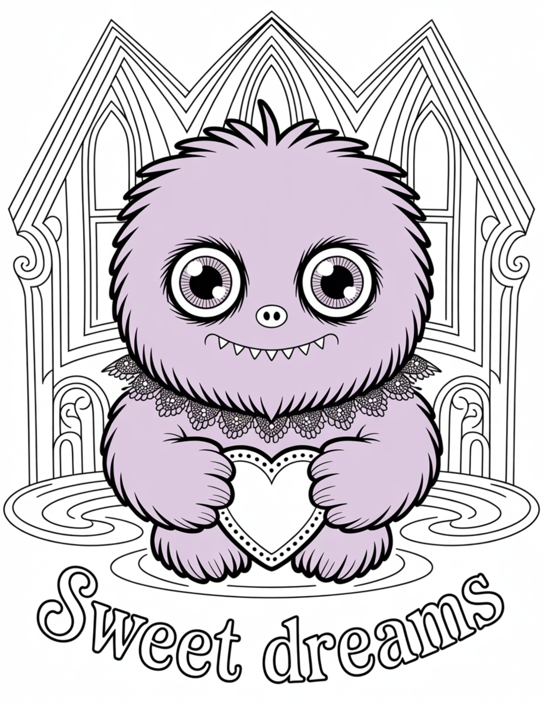 Kiwi Style Digital Coloring Book | 40-Page Cute Monster Spooky Kawaii Printable Pages | Adorable Halloween Adult & Kids Coloring | Instant Download 8.5x11 - The Sticker Era