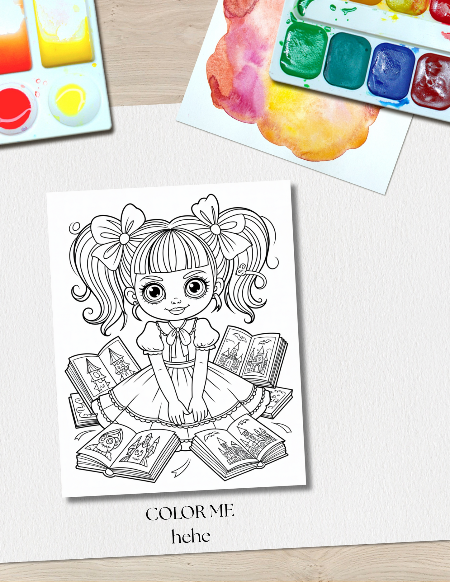 Kiwi Style Digital Coloring Book | 40-Page Cute Monster Spooky Kawaii Printable Pages | Adorable Halloween Adult & Kids Coloring | Instant Download 8.5x11 - The Sticker Era