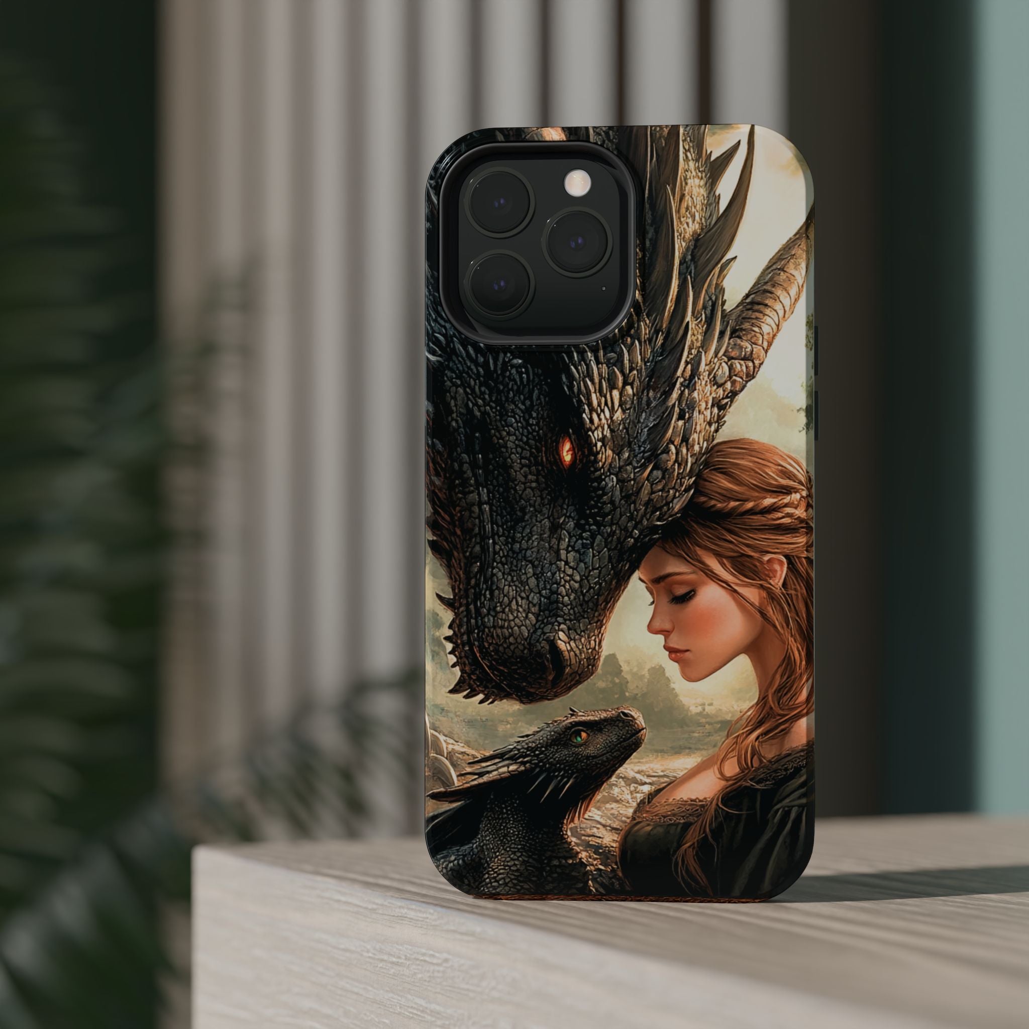 Dragon Romantasy Phone Case – MagSafe Compatible Tough Case, Bookish Fantasy Reader Gift for iPhone & Galaxy by The Sticker Era