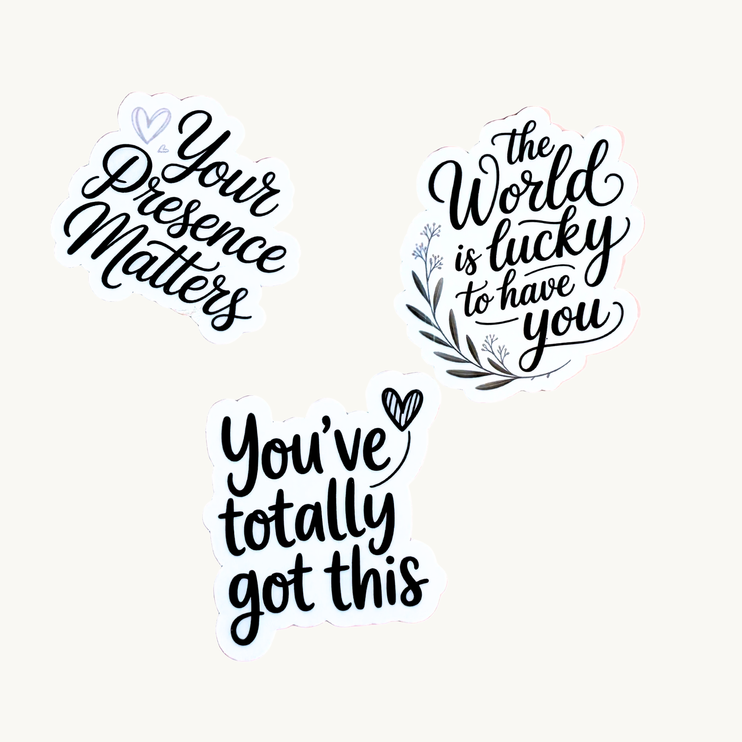 "You Got This" Motivational Sticker Set | Positive Affirmation Vinyl Decal Bundle
