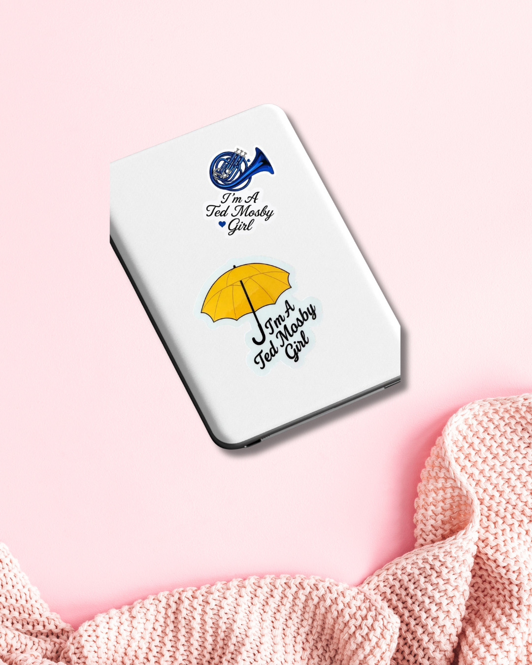 HIMYM yellow umbrella vinyl sticker on bookish journal by The Sticker Era