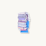 Book Hoarder Sticker | Book Stack Vinyl Decal by The Sticker Era