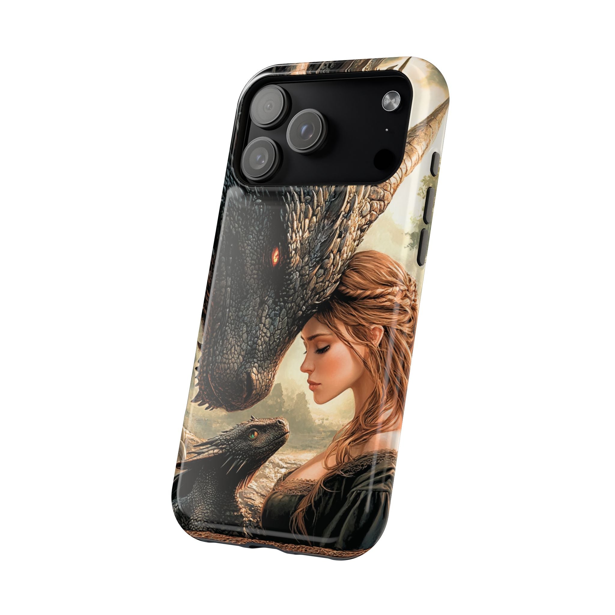 Dragon Romantasy Phone Case – MagSafe Compatible Tough Case, Bookish Fantasy Reader Gift for iPhone & Galaxy by The Sticker Era