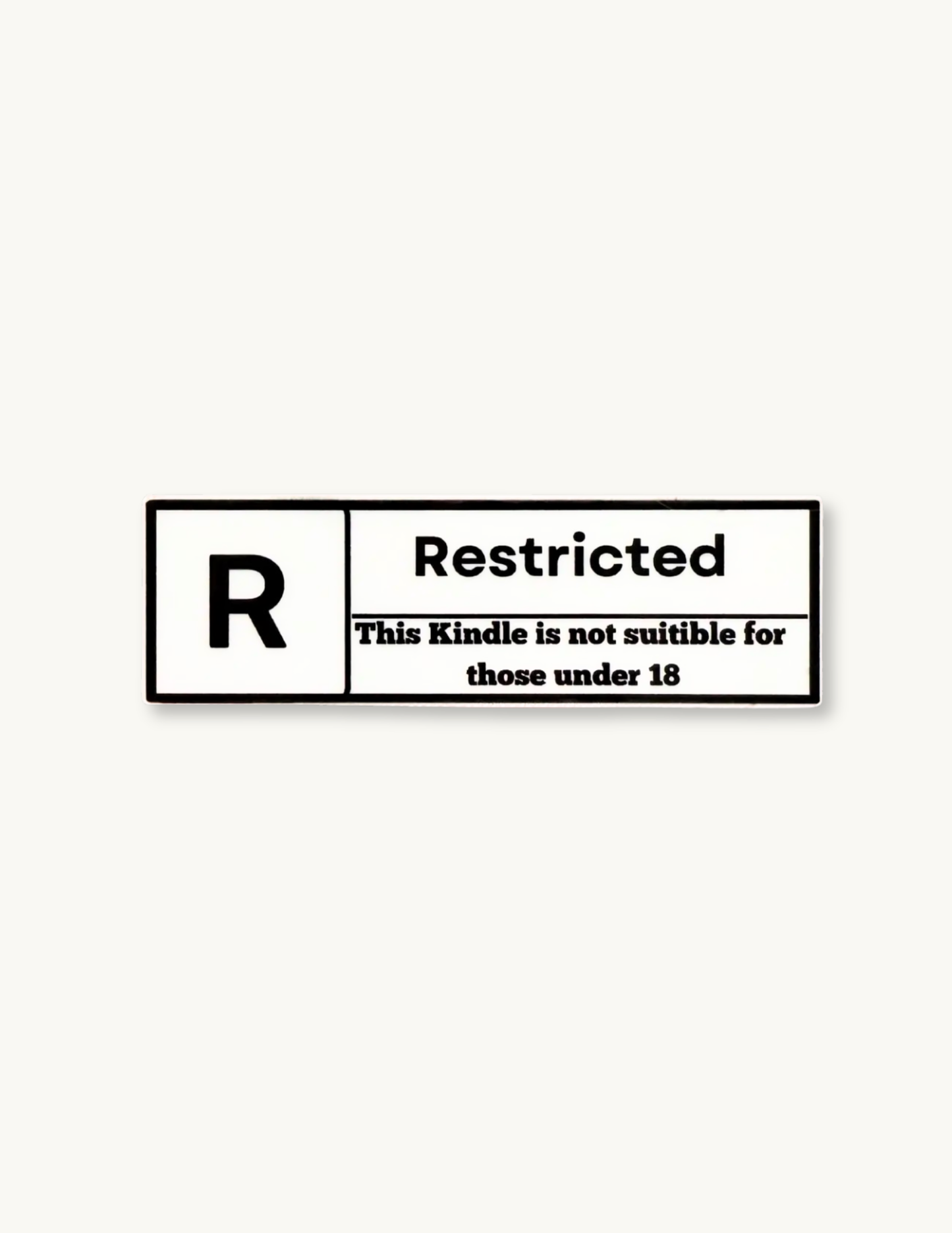 18+ Kindle Sticker | Mature Content Vinyl Decal