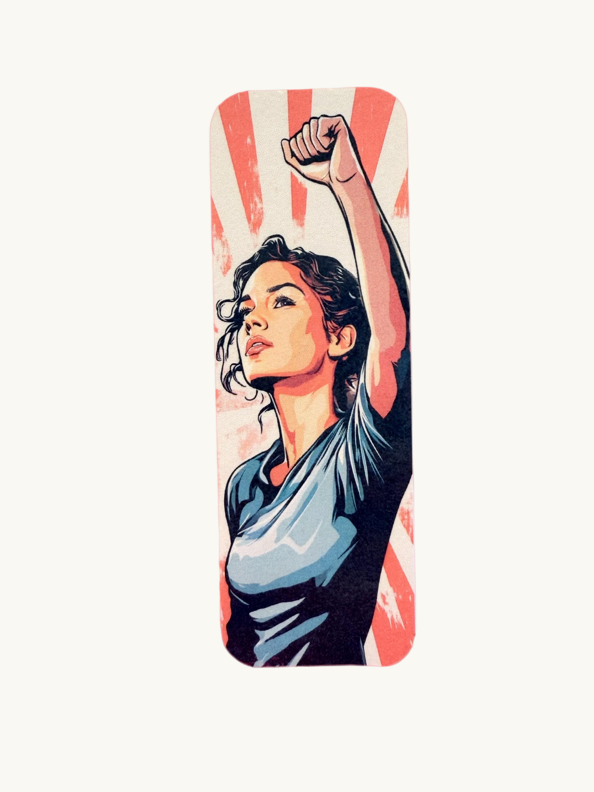 Feminist Power Bookmark | Motivational Vinyl Bookmark for Book Lovers & Journals | Raised Fist Empowering Reading Accessory | Choose Tassel or Plain - The Sticker Era
