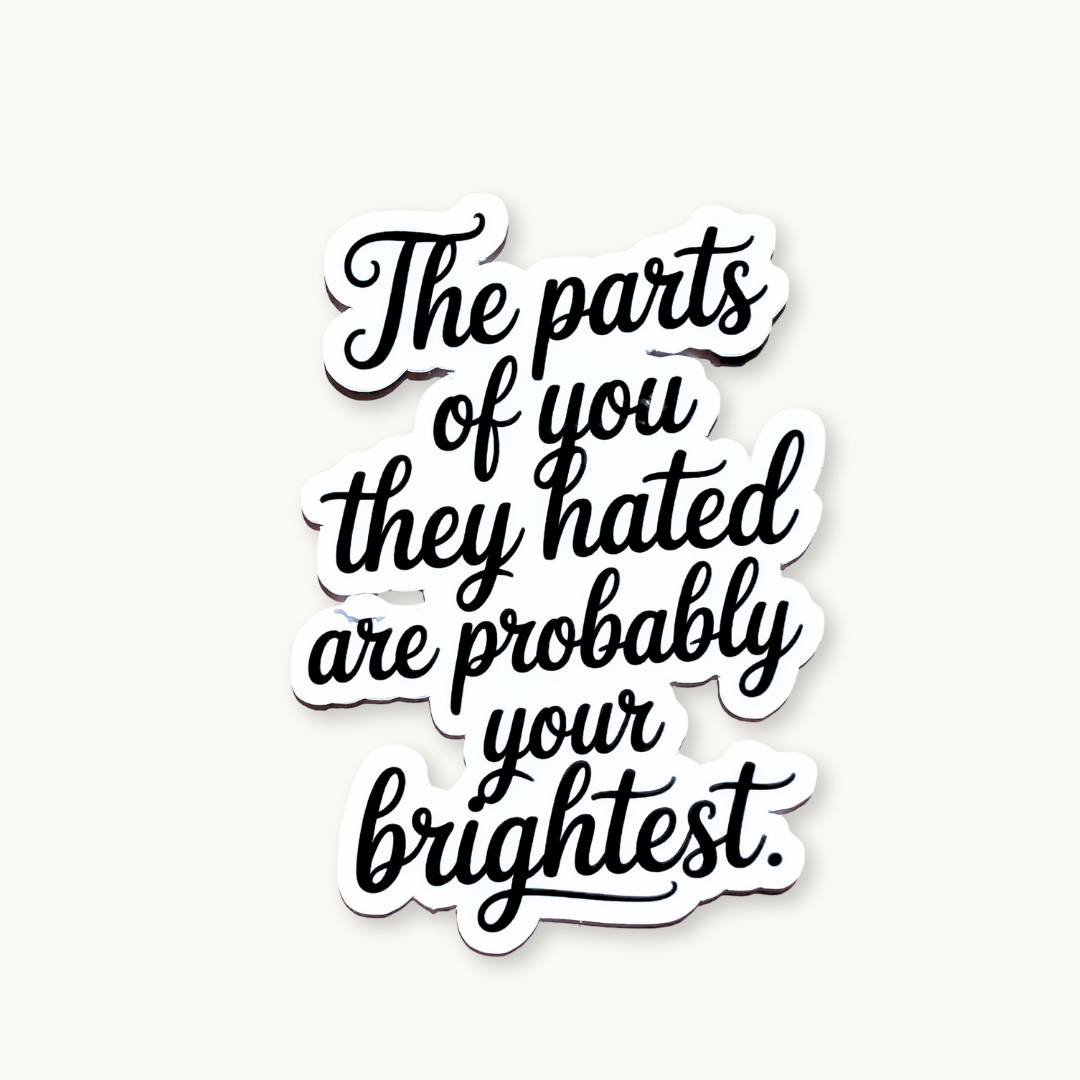 Inspiring quote vinyl decal, uplifting text sticker