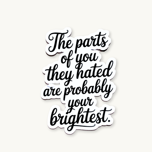 Inspiring quote vinyl decal, uplifting text sticker