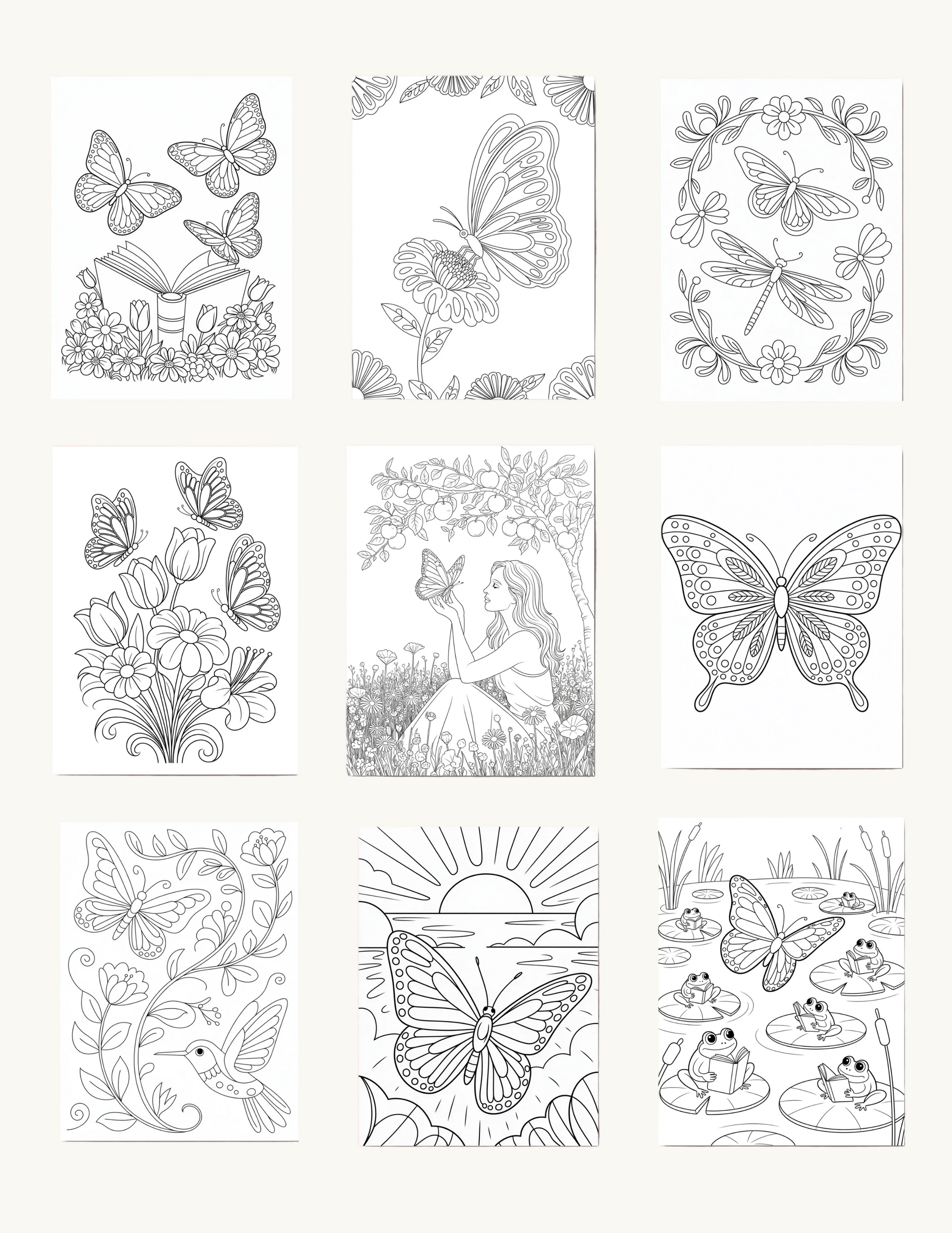 Butterfly Digital Coloring Book 
