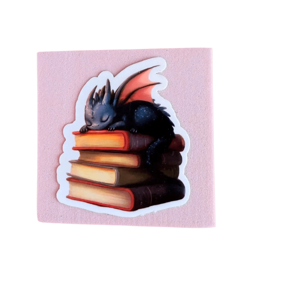Fantasy Book Dragon Sticker – Vinyl Decal by The Sticker Era