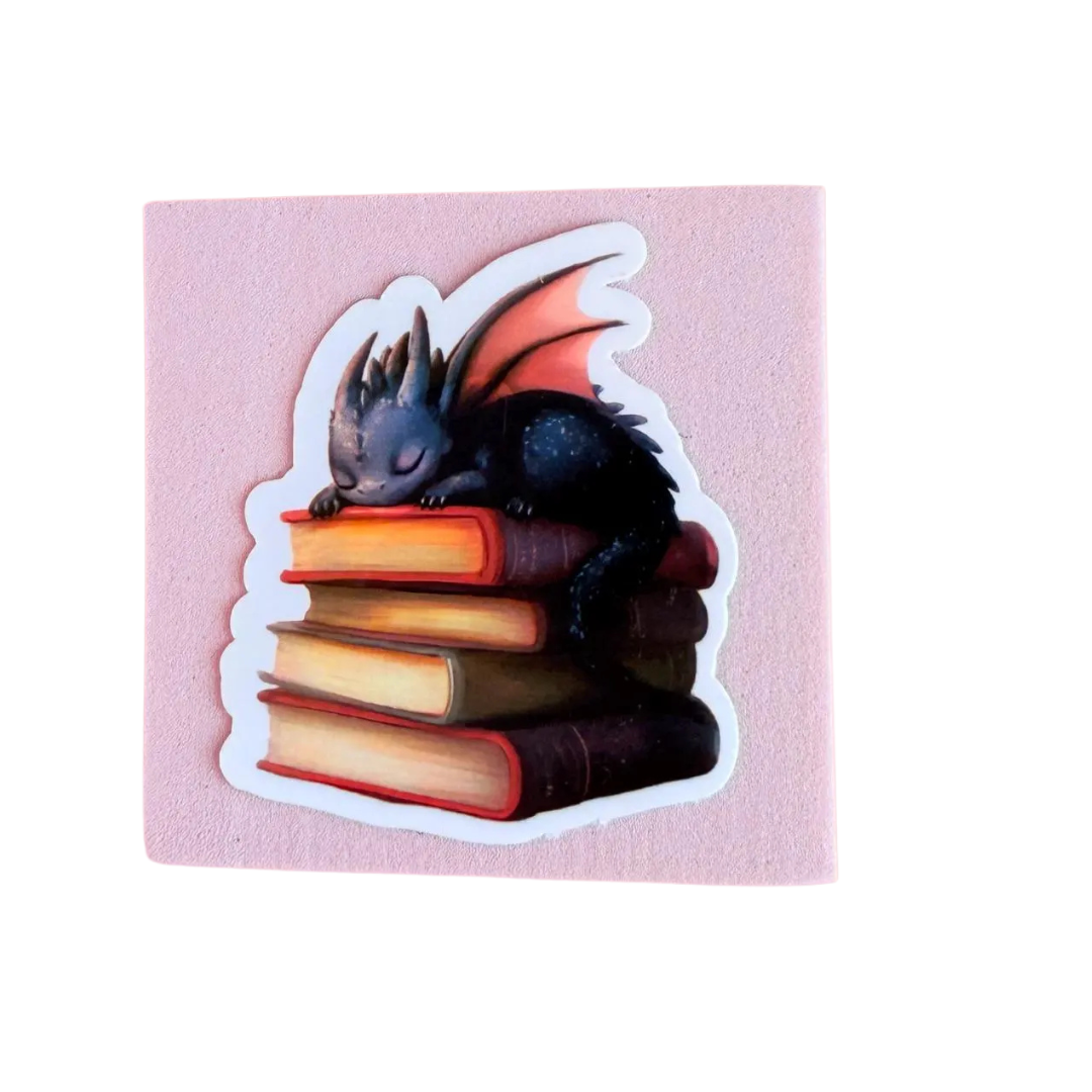 Fantasy Book Dragon Sticker – Vinyl Decal