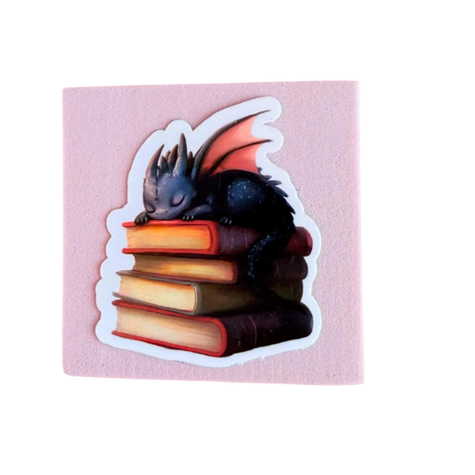 Fantasy Book Dragon Sticker – Vinyl Decal