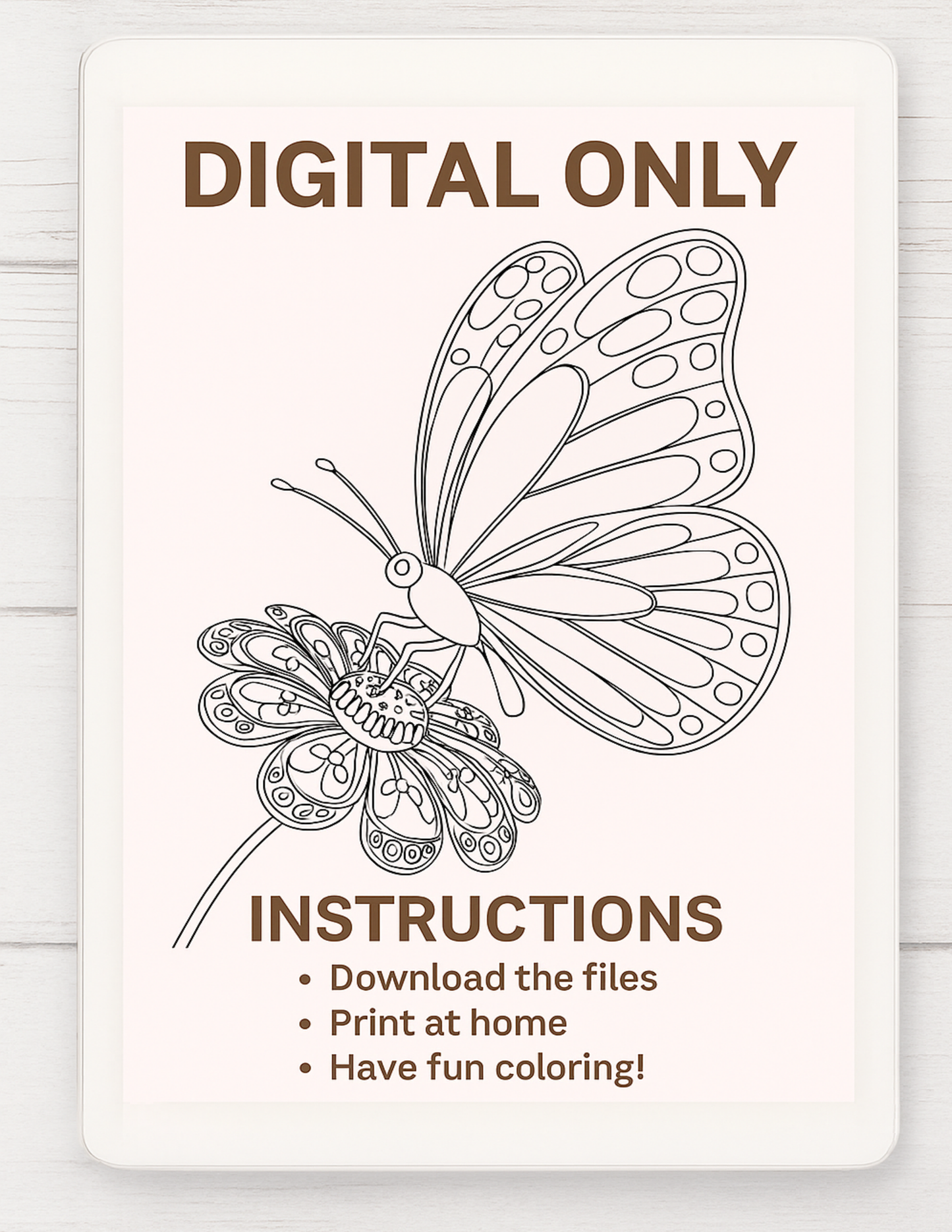 Butterfly Digital Coloring Book | 60-Page Printable Coloring Pages | Adult Nature Inspired Stress Relief Art | Instant Download 8.5x11 Inch Activity - The Sticker Era