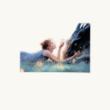 Girl & Dragon Sticker | Gentle Bond Romantasy Vinyl Decal by The Sticker Era