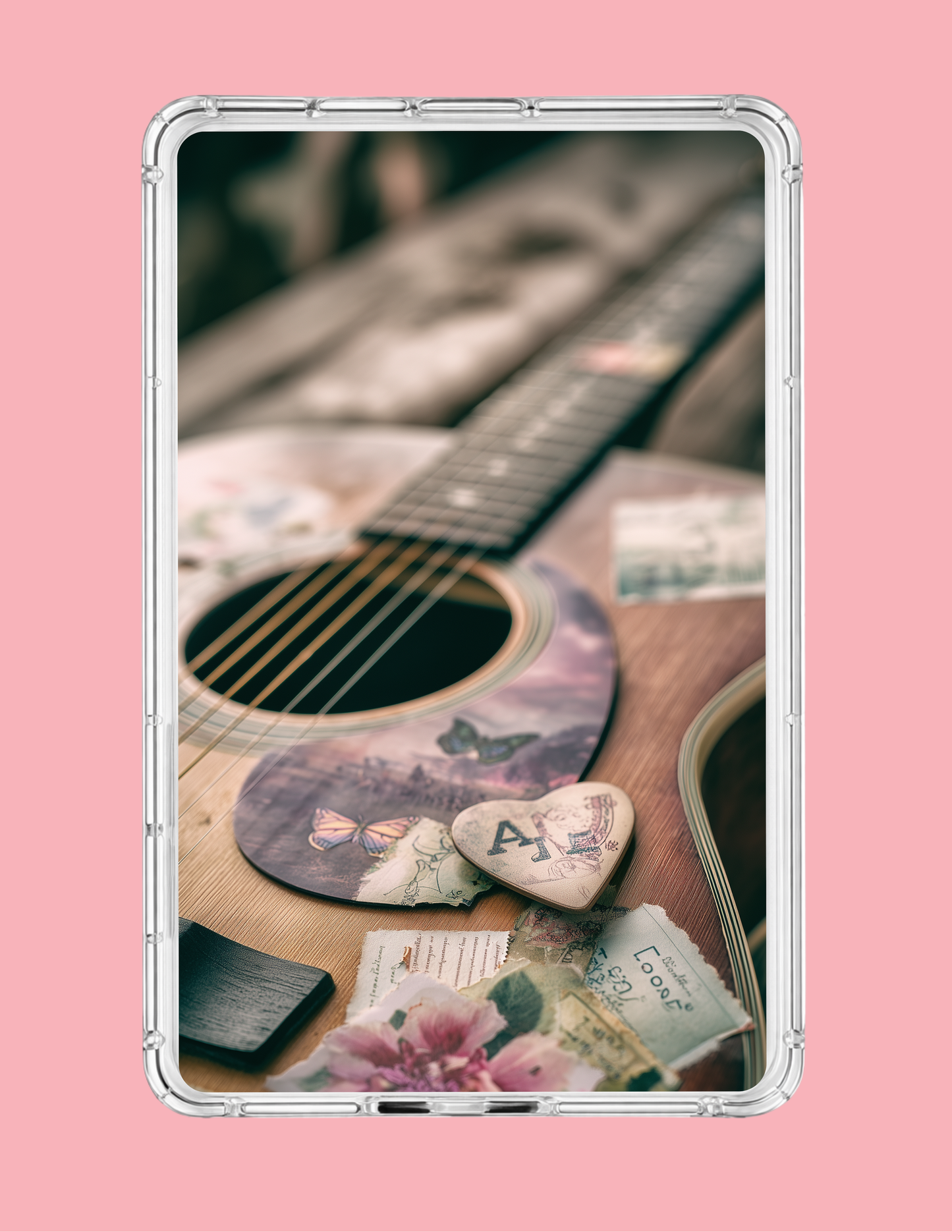 Vintage Guitar Kindle Inserts Bundle (Set of 2) | Indie Acoustic Decor