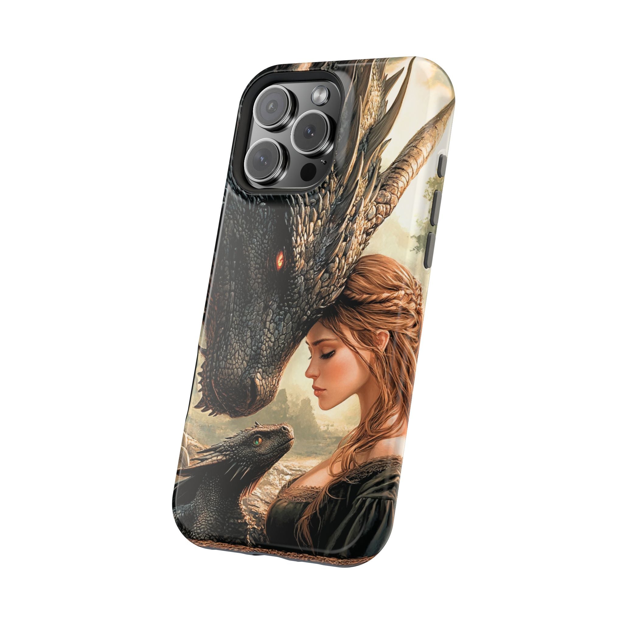 Dragon Romantasy Phone Case – MagSafe Compatible Tough Case, Bookish Fantasy Reader Gift for iPhone & Galaxy by The Sticker Era