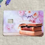Stack of Books Debit Card Skin | Dark Academia Literary Art Card Cover by The Sticker Era