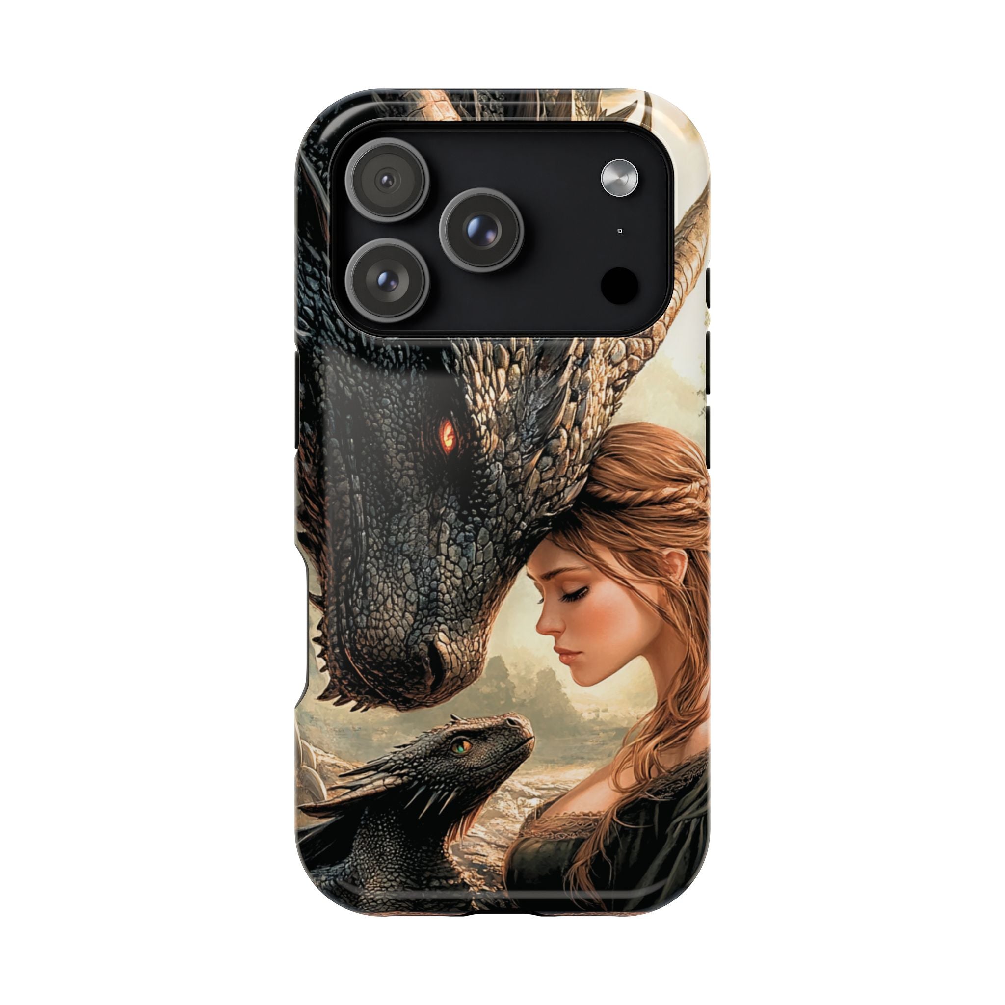 Dragon Romantasy Phone Case – MagSafe Compatible Tough Case, Bookish Fantasy Reader Gift for iPhone & Galaxy by The Sticker Era