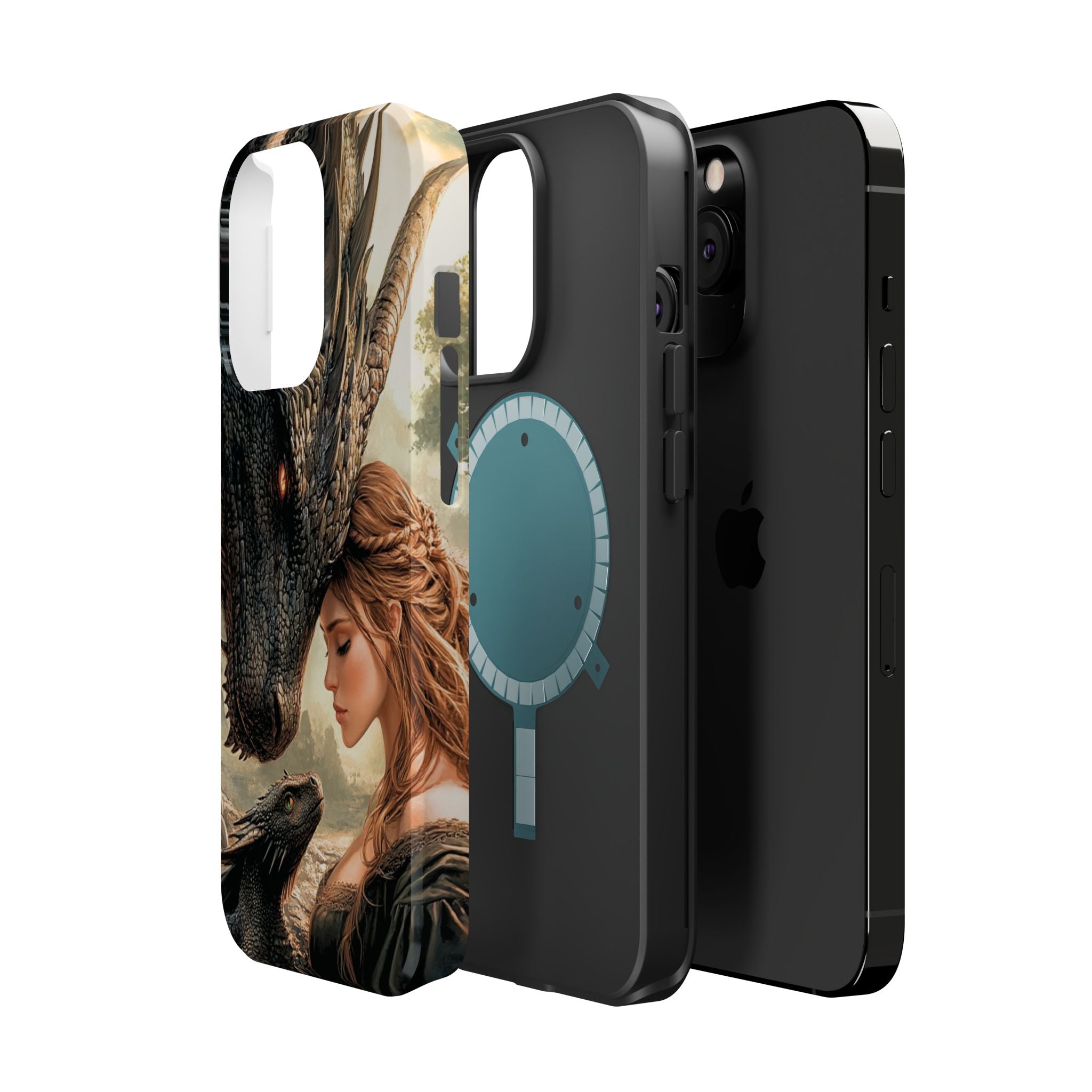 Dragon Romantasy Phone Case – MagSafe Compatible Tough Case, Bookish Fantasy Reader Gift for iPhone & Galaxy by The Sticker Era