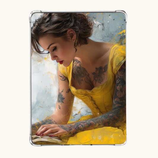 Tattooed Princess Kindle Insert | Aesthetic E-Reader Skin with Holographic Option