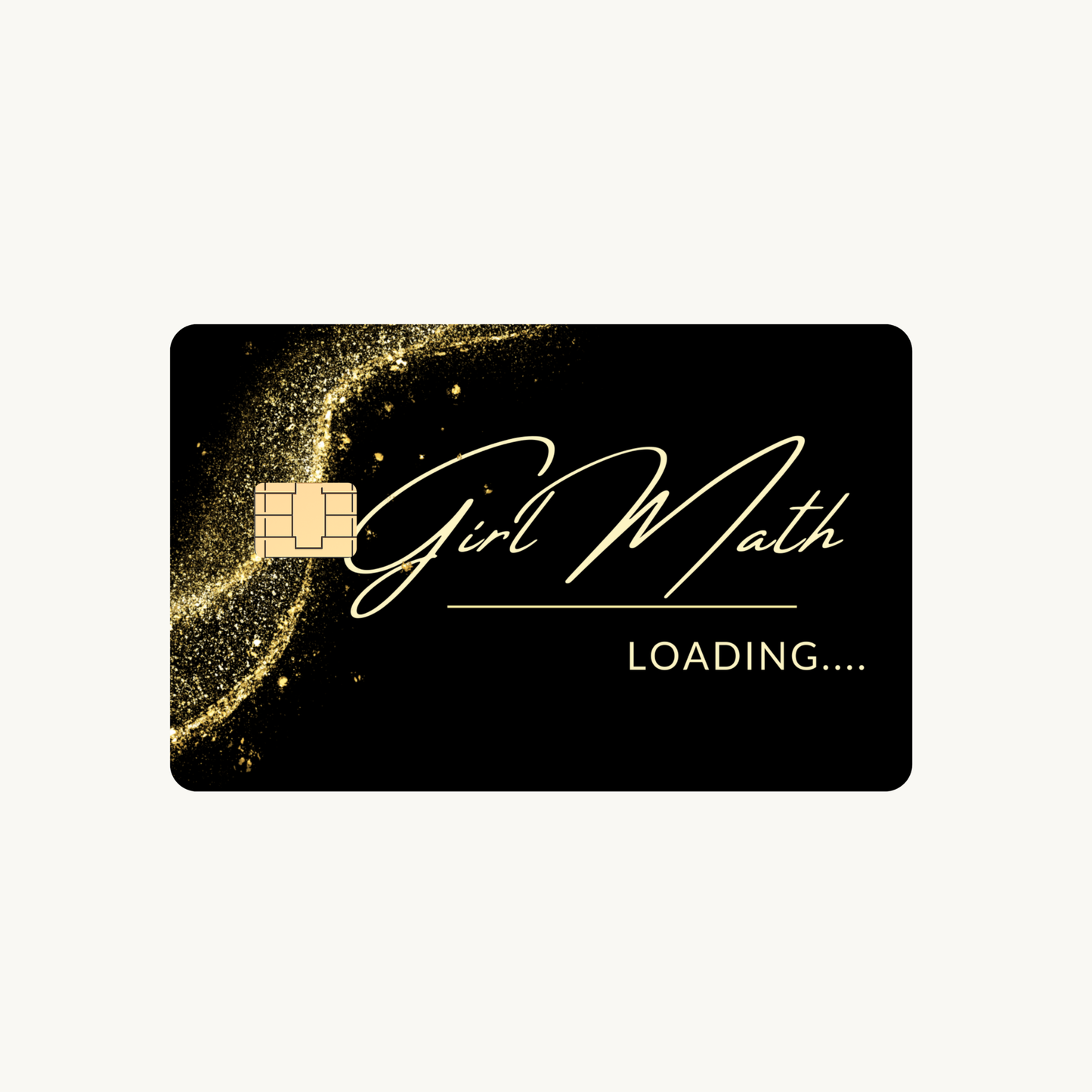 Gold Glitter Debit Card Skin | Holographic Champagne Sparkle Credit Card Cover