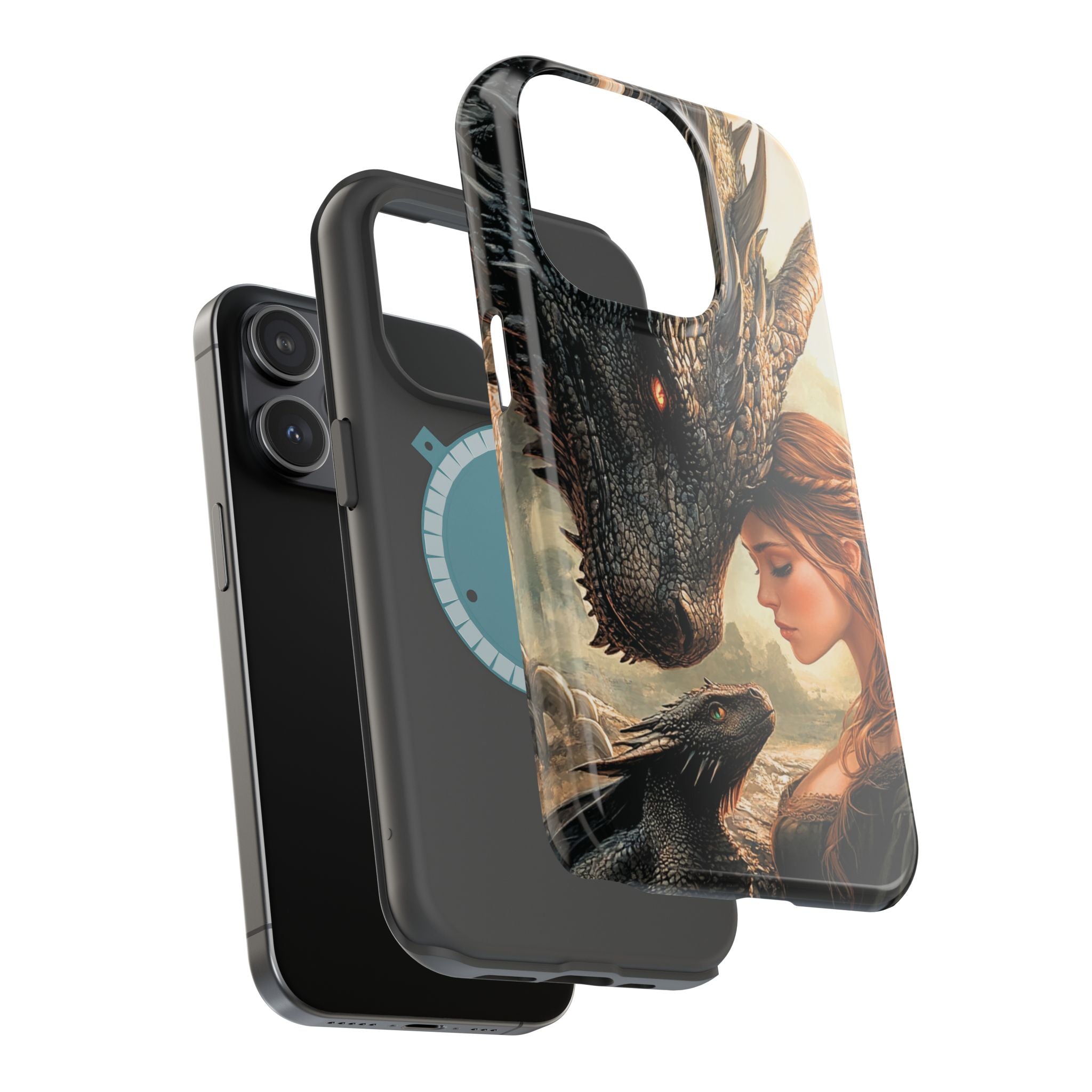 Dragon Romantasy Phone Case – MagSafe Compatible Tough Case, Bookish Fantasy Reader Gift for iPhone & Galaxy by The Sticker Era