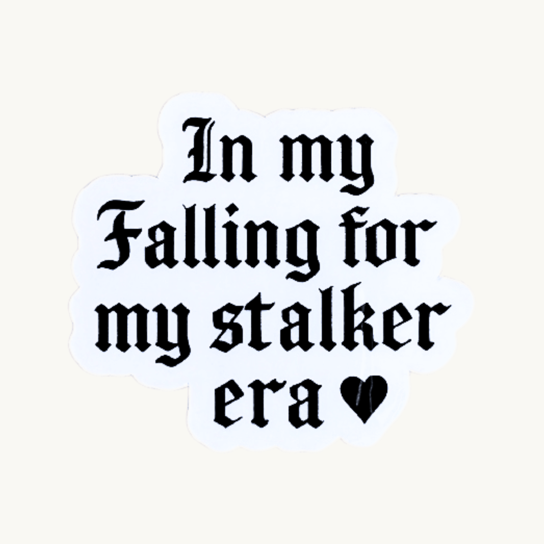 "Stalker Era" Bookish Sticker | Dark Romance Villain Era Vinyl Decal by The Sticker Era