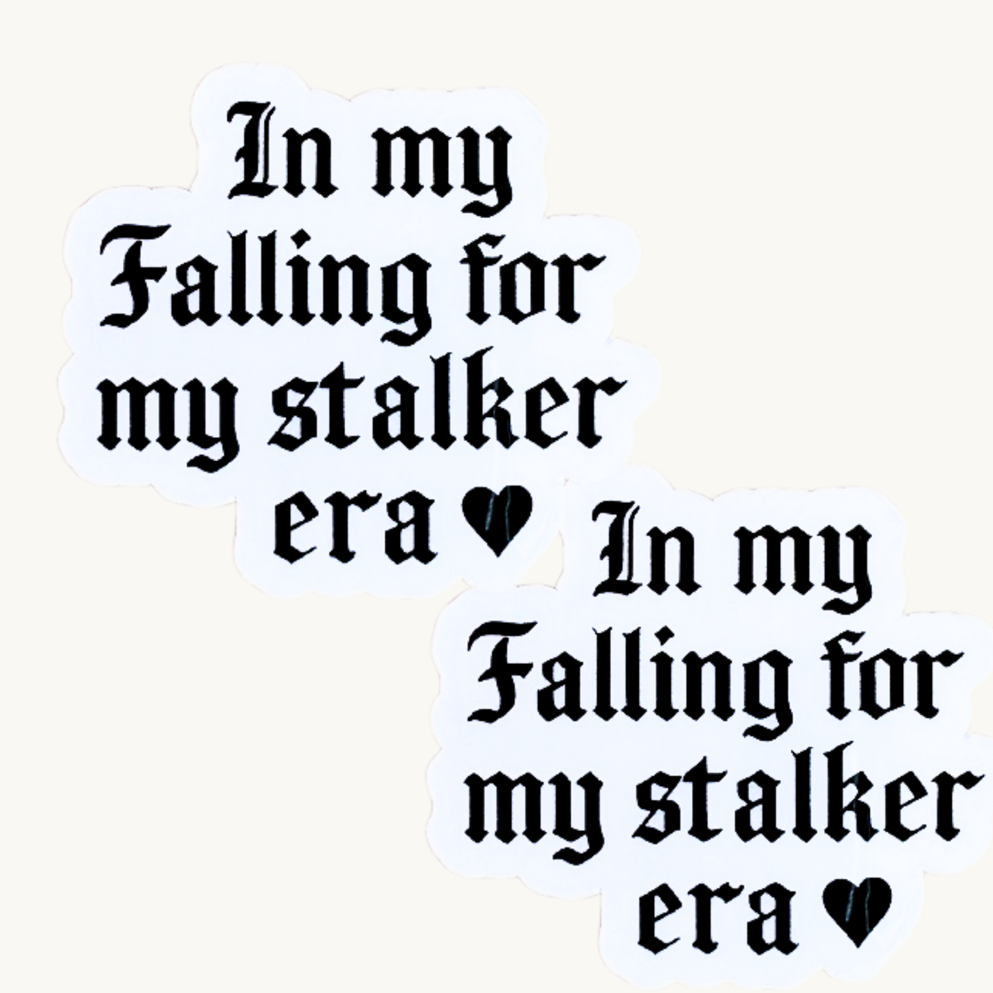 "Stalker Era" Bookish Sticker | Dark Romance Villain Era Vinyl Decal