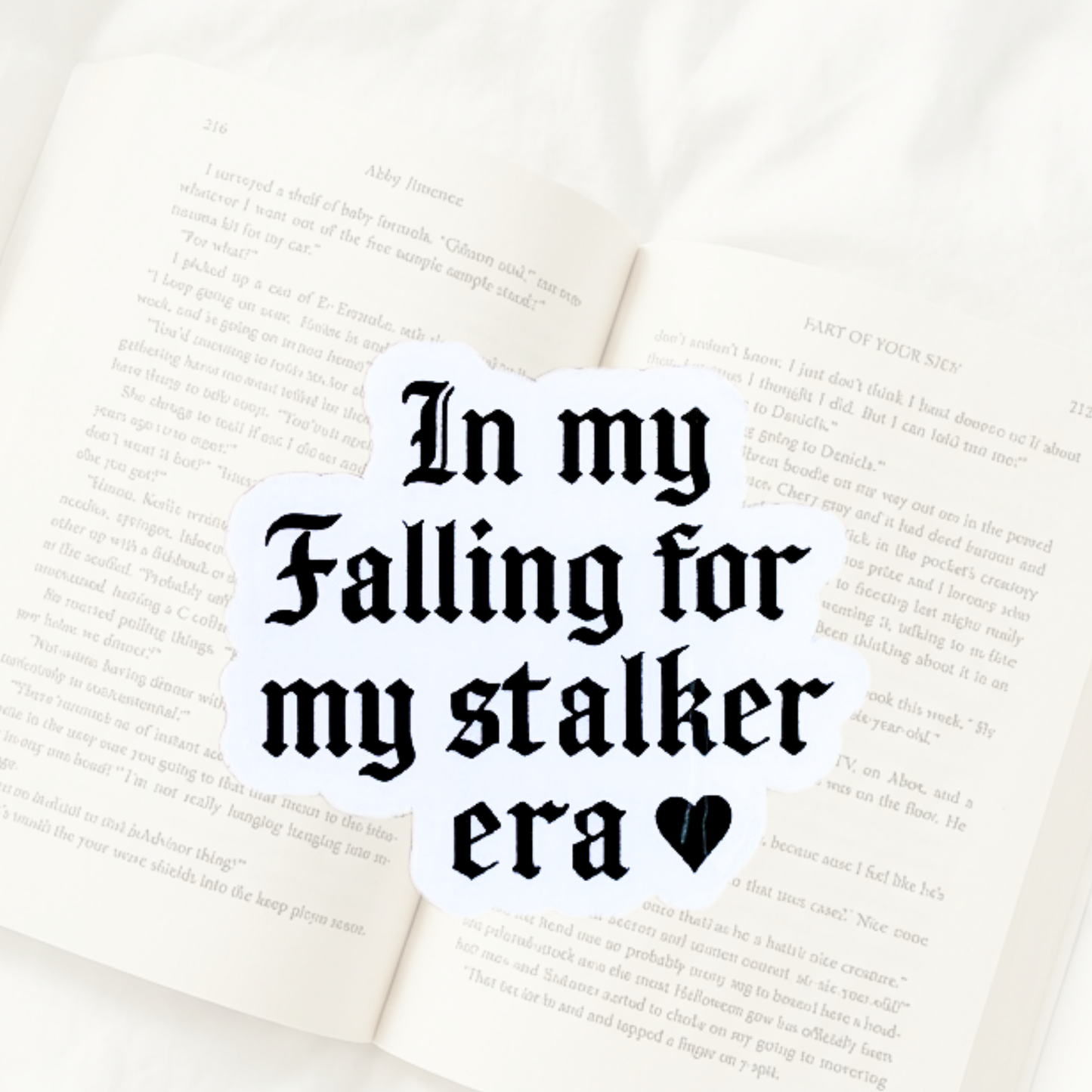 "Stalker Era" Bookish Sticker | Dark Romance Villain Era Vinyl Decal