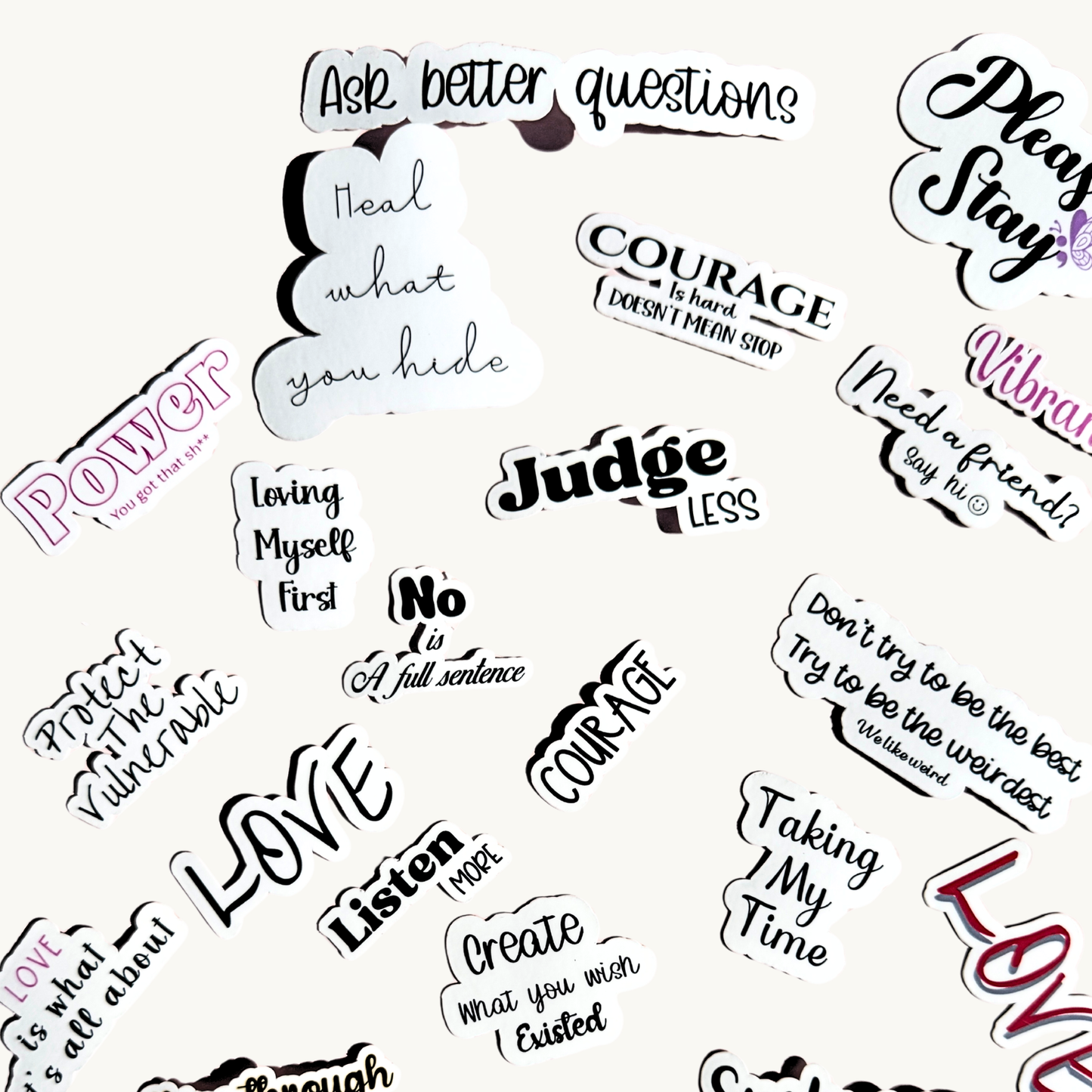 Mega Motivational Sticker Bundle | 35+ Inspirational Quotes & Affirmation Vinyl Decals