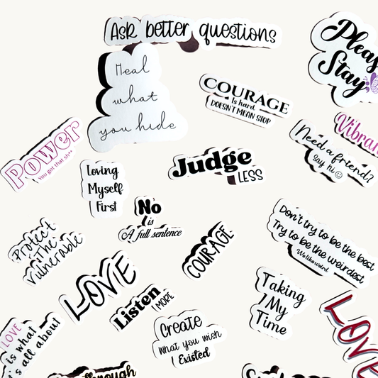 Mega Motivational Sticker Bundle | 35+ Inspirational Quotes & Affirmation Vinyl Decals