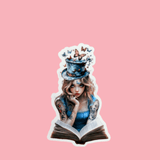Alice in Wonderland Sticker | Bookish Mad Hatter Vinyl Decal by The Sticker Era