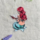 Tattooed Mermaid Reading Sticker | Bookish Vinyl Decal by The Sticker Era