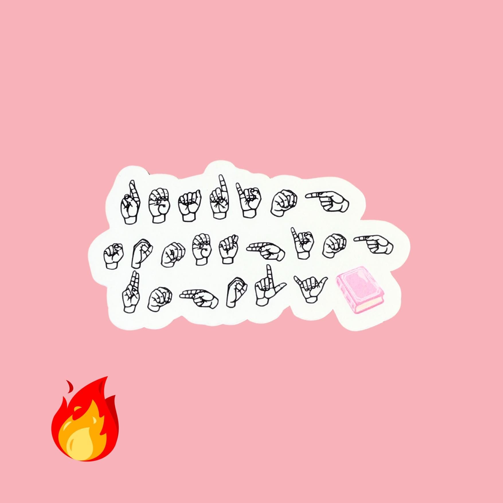 ASL Sticker Set, Bookish Fantasy Reader Decals, Vinyl Pack __etsy:7686053656