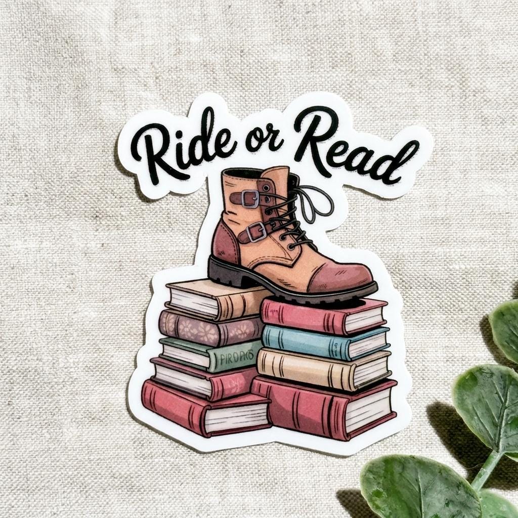 Bookish Sticker, Dark Academia Reader, Book Lover Vinyl Decal __etsy:8157074117