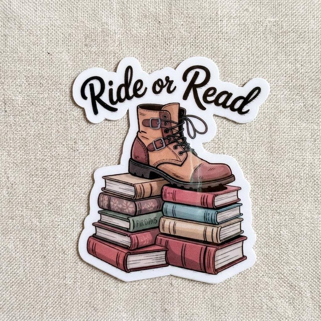Bookish Sticker, Dark Academia Reader, Book Lover Vinyl Decal __etsy:8109167680