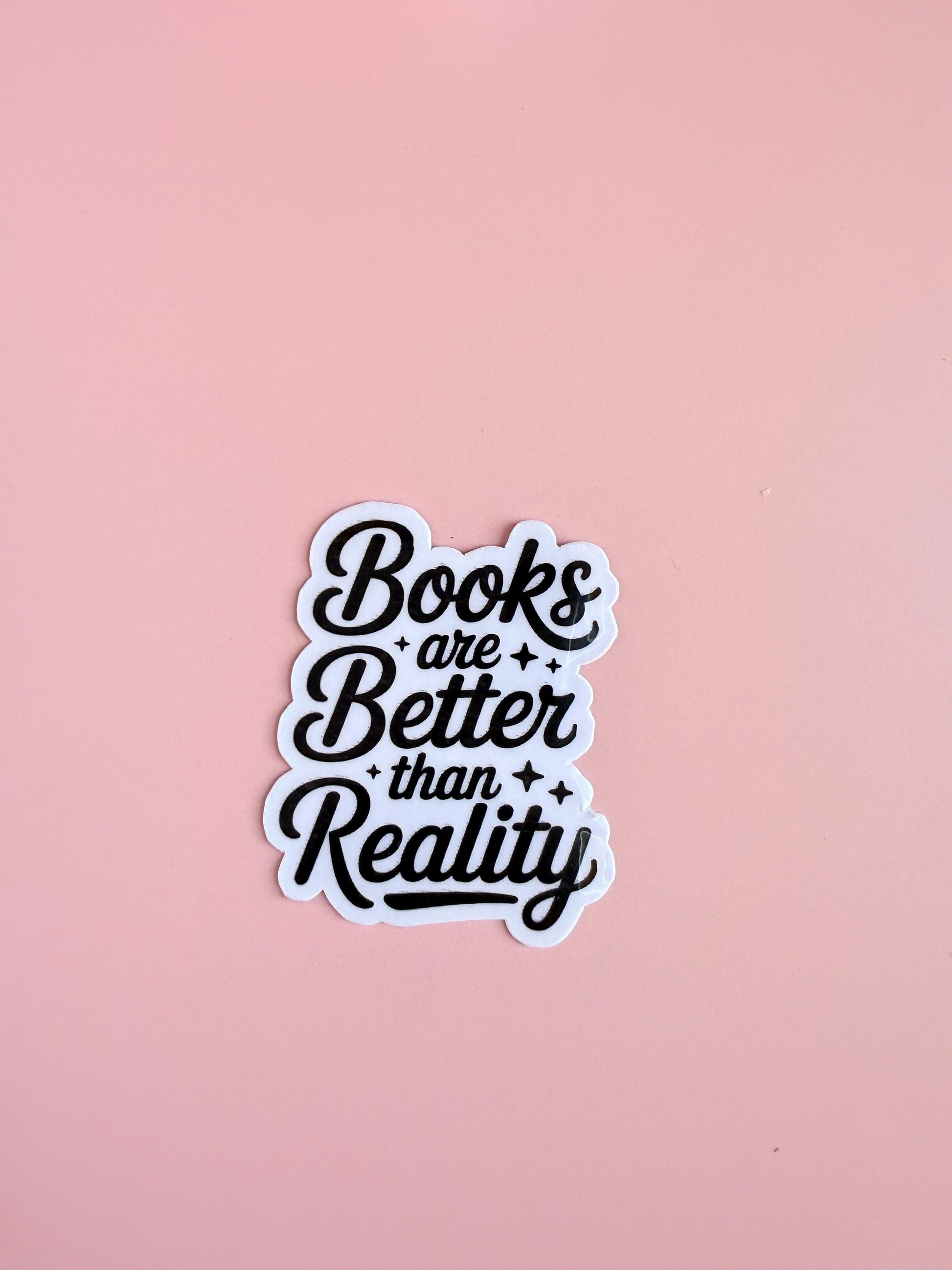 Books Are Better Than Reality Sticker: Waterproof Vinyl Decal for Kindle, Journals __etsy:6893528424