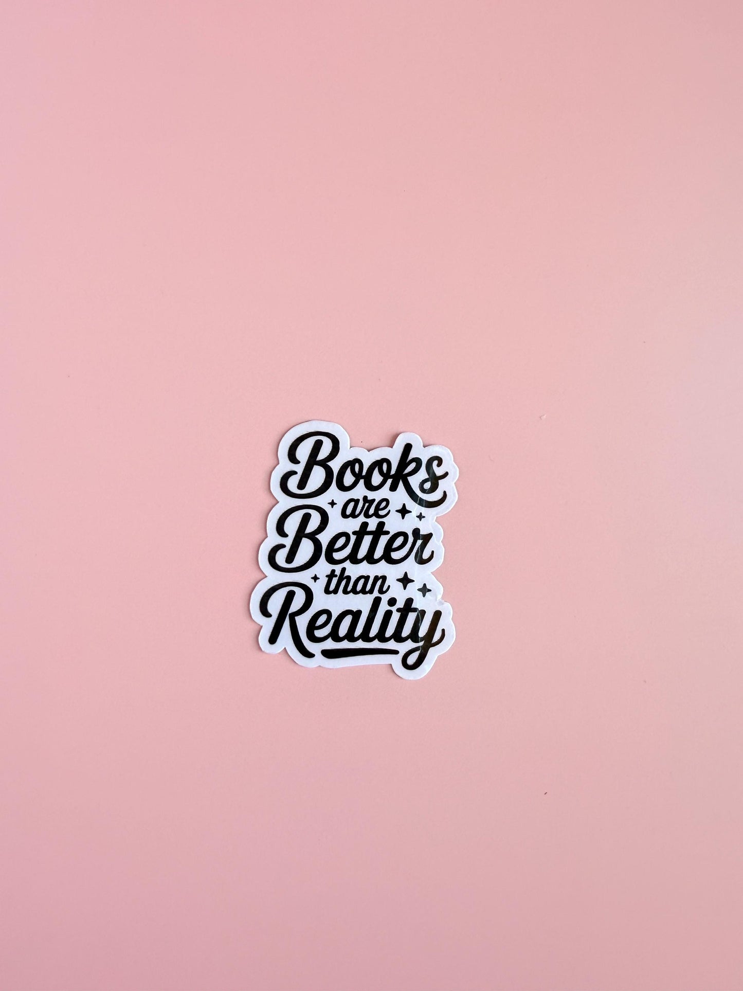 Books Are Better Than Reality Sticker: Waterproof Vinyl Decal for Kindle, Journals __etsy:6893528404
