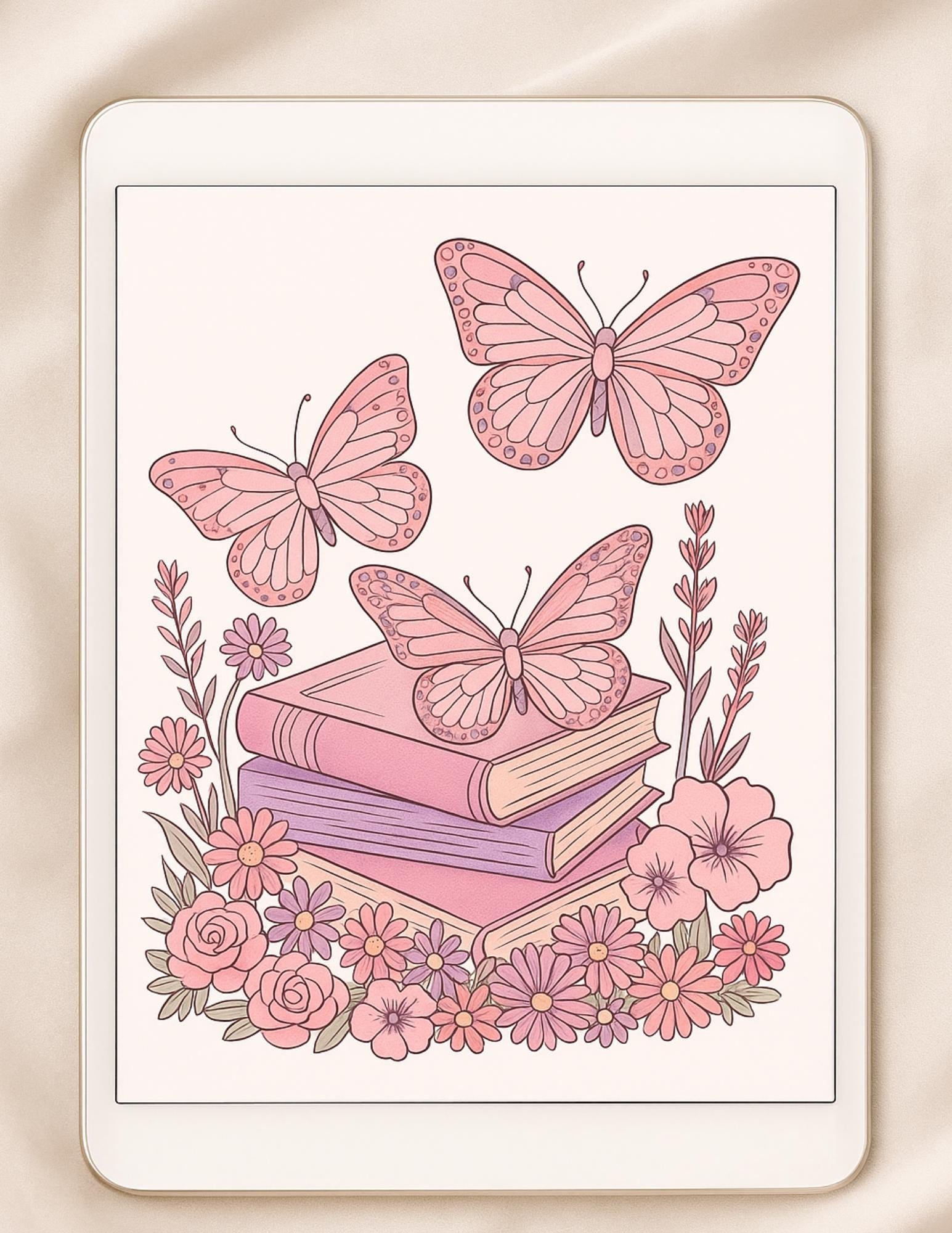 Butterfly Coloring Book: 60 Printable Nature Art Pages (PDF Download) __etsy:6958084873