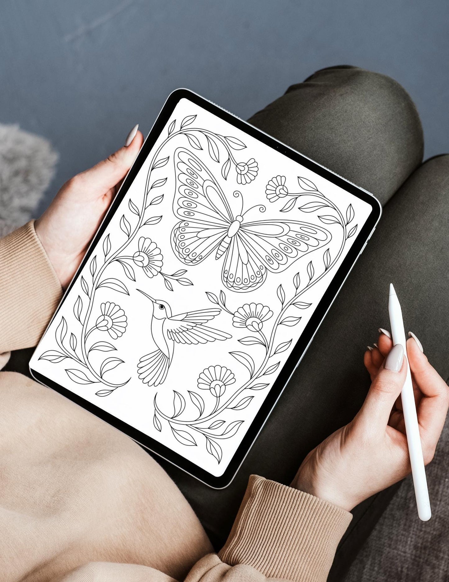 Butterfly Coloring Book: 60 Printable Nature Art Pages (PDF Download) __etsy:6958084669