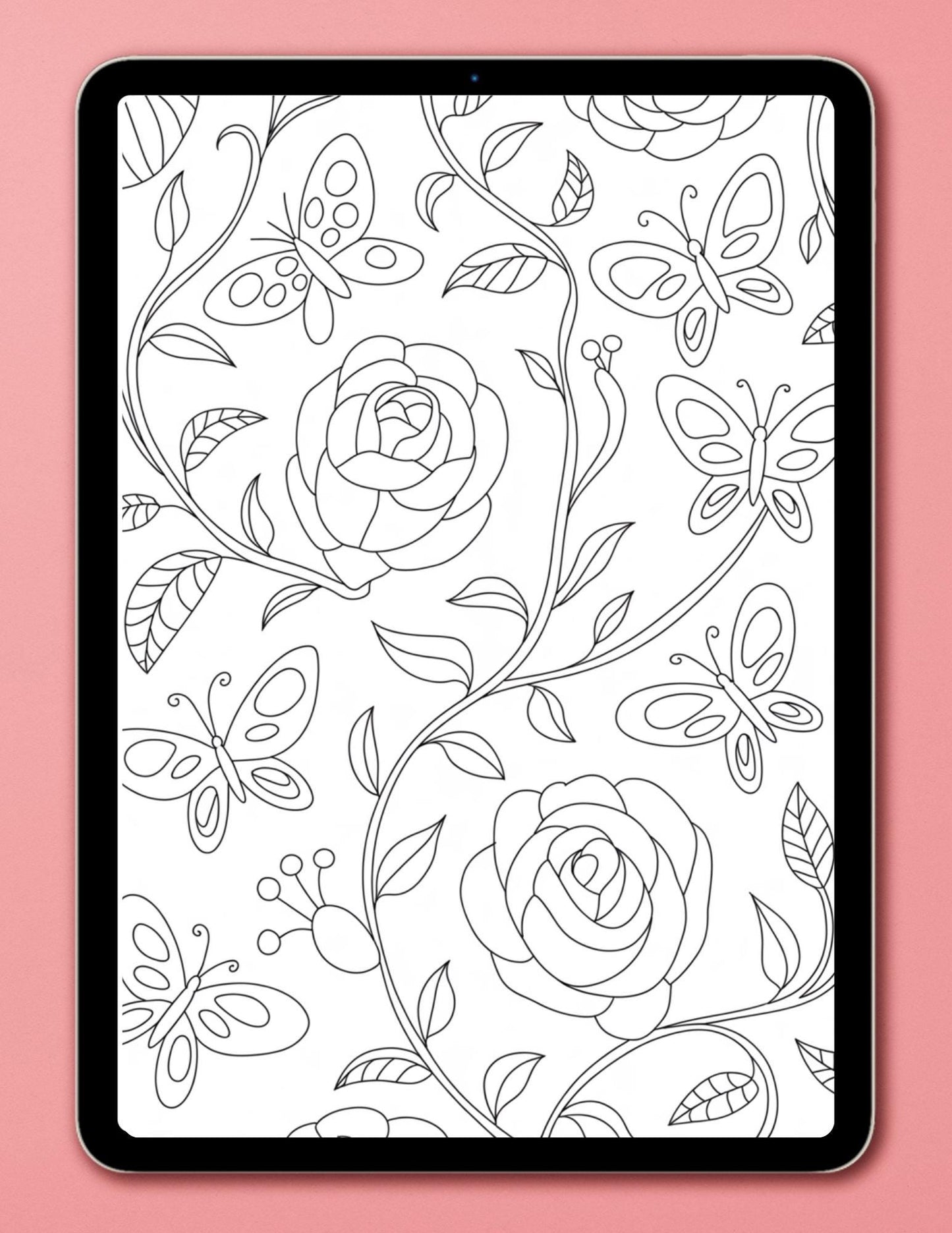 Butterfly Coloring Book: 60 Printable Nature Art Pages (PDF Download) __etsy:6910110204