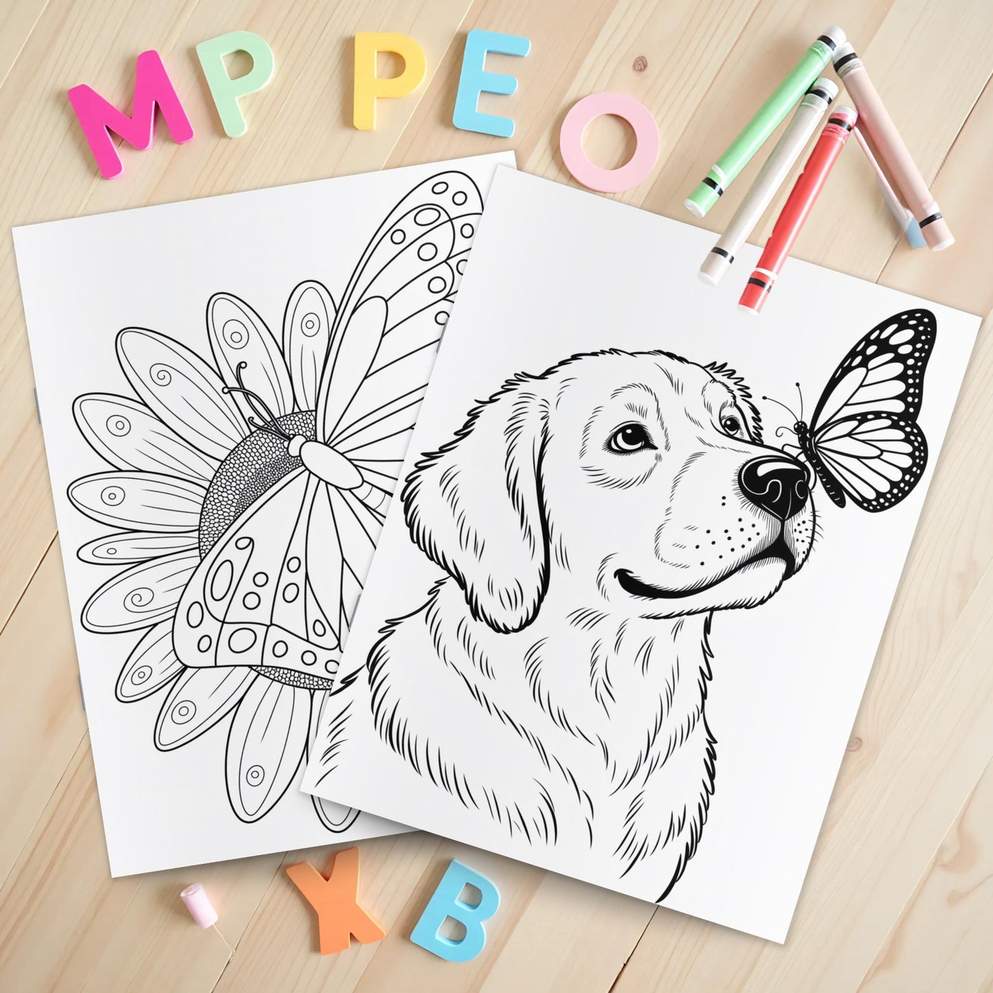 Butterfly Coloring Book: 60 Printable Nature Art Pages (PDF Download) __etsy:7776983539